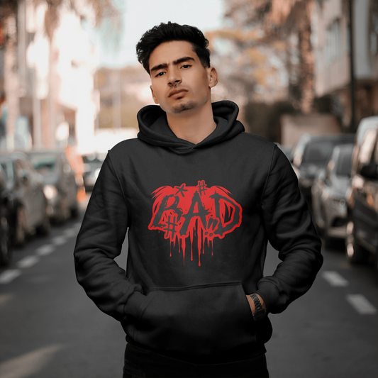 Elyair's ''Blod Bad'' black drop shoulder Men's Hoodie