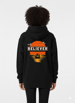 Elyair's Beliver Black Female Hoodie