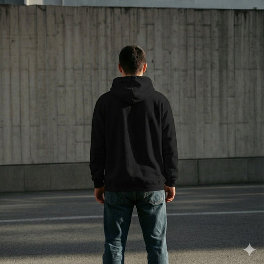 Elyair's "RIZZ" Flame Graphic Black  Men's Oversized Hoodie