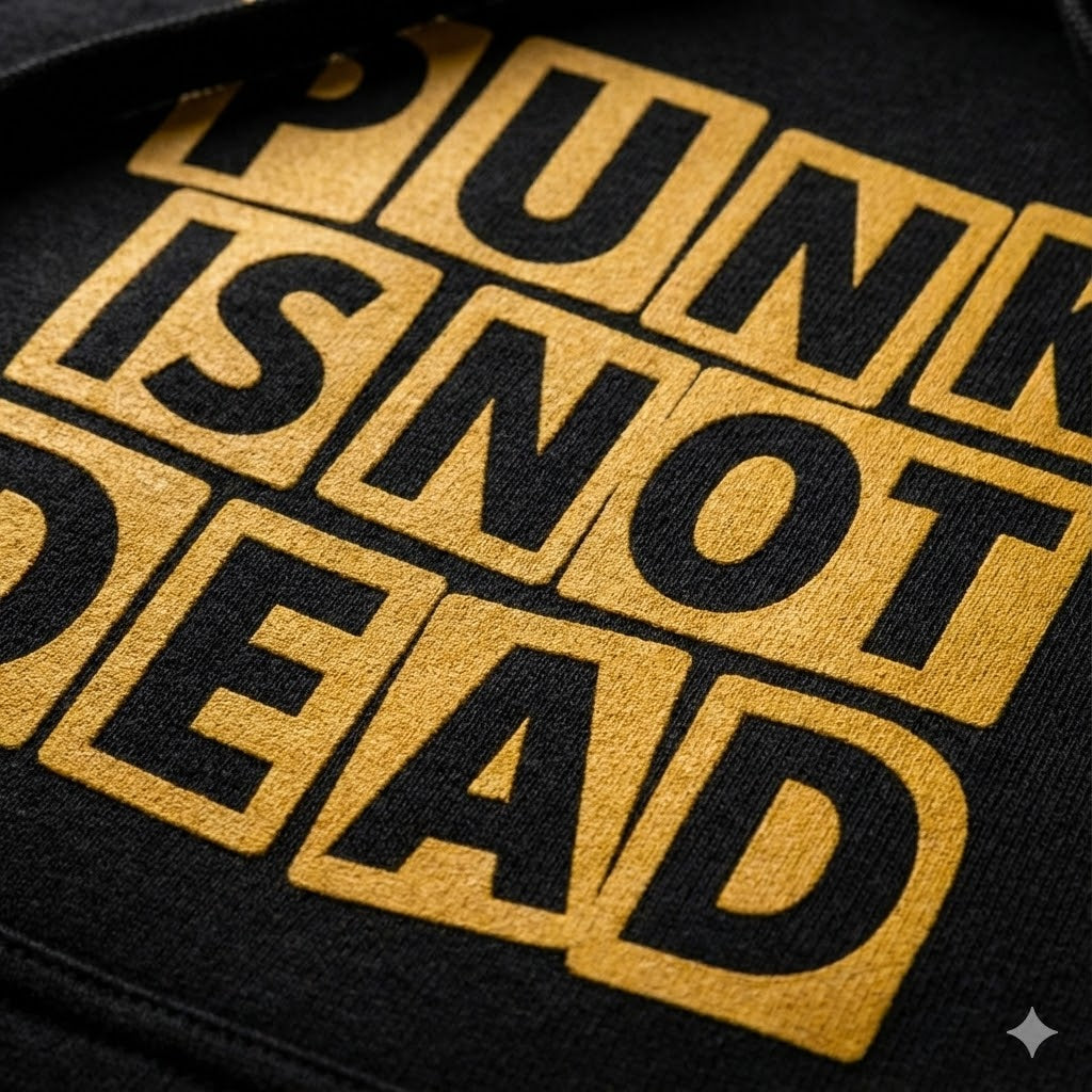 The Ransom Riot Hoodie | Oversized "Punk Is Not Dead" Drop Shoulder | Unisex Streetwear